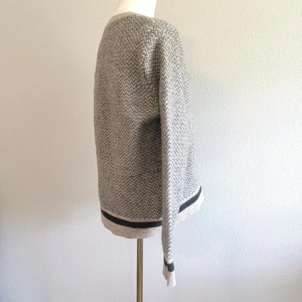 J.Crew Mens Merino Wool Blend Donegal Herringbone Crewneck Sweater Large